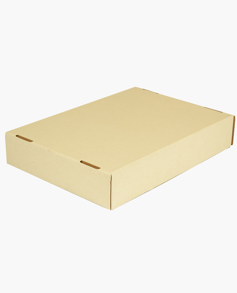 Caja de carton con tapa, color blanco.